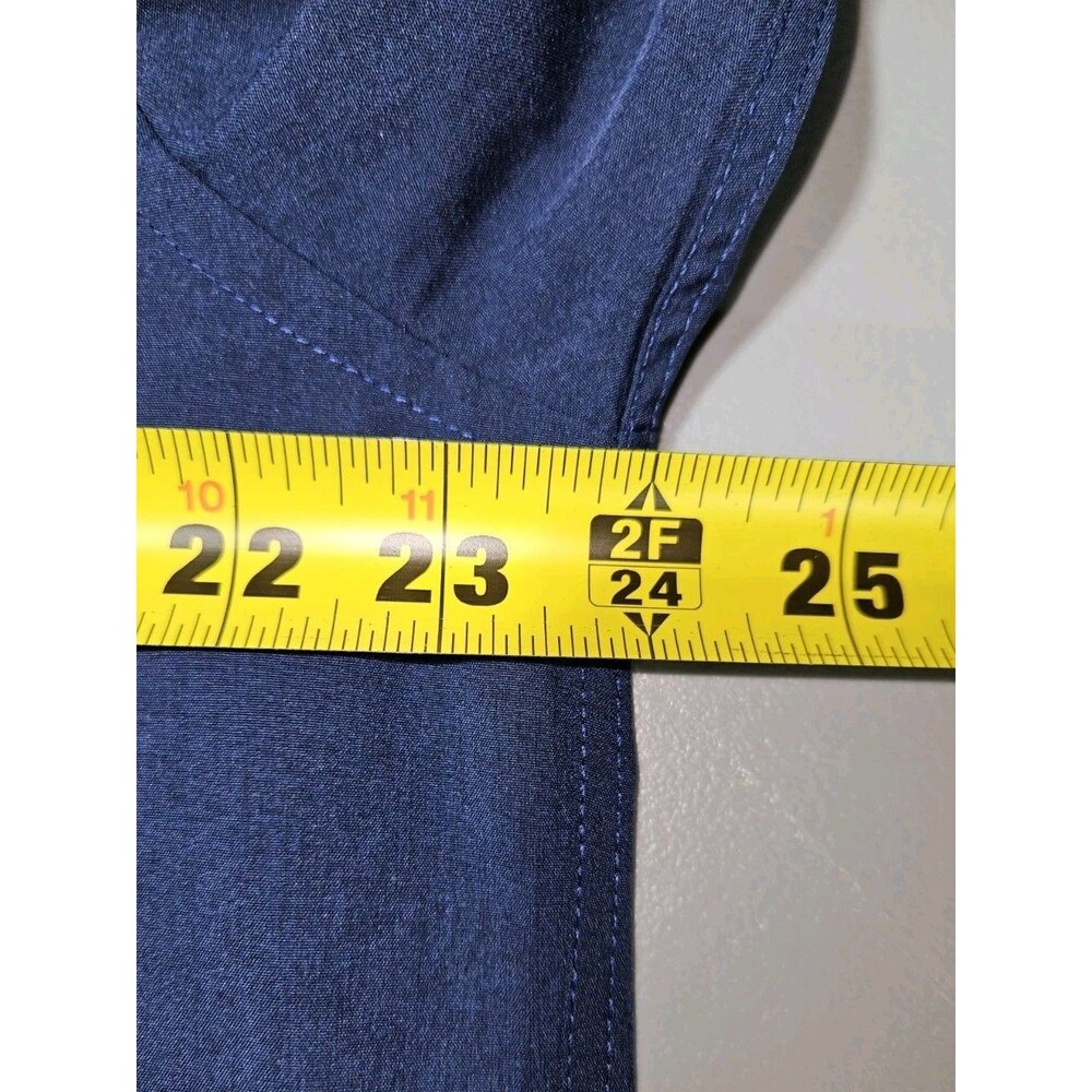 Lucky Brand Slim Fit Dress Shirt Mens XL 17-17.5 34/35 Blue 4-Way Stretch - Picture 10 of 13